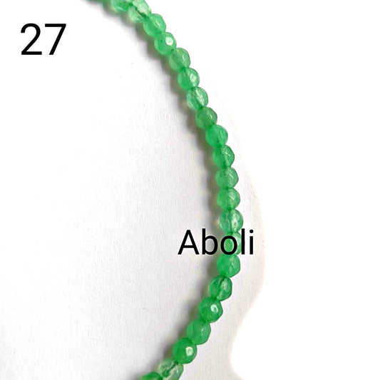 4 mm green agate beads semiprecious gemstone beads  RAB27