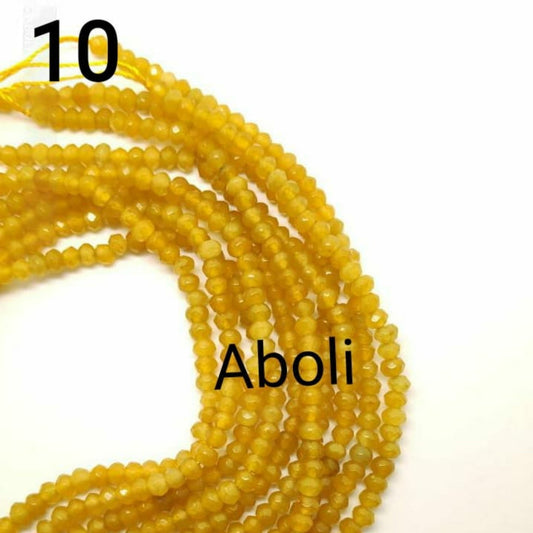 4 X 3 mm yellow mm  rondelle agate beads semiprecious gemstone beads  RAB10