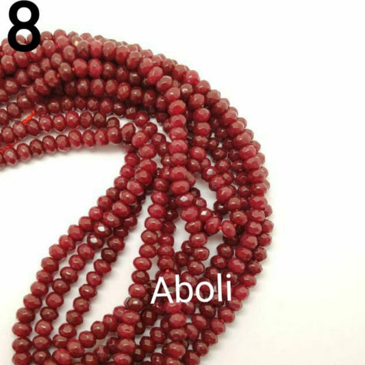 4 X 3 mm maroon mm  rondelle agate beads semiprecious gemstone beads  RAB08