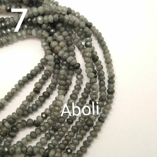 4 X 3 mm grey mm  rondelle agate beads semiprecious gemstone beads  RAB07