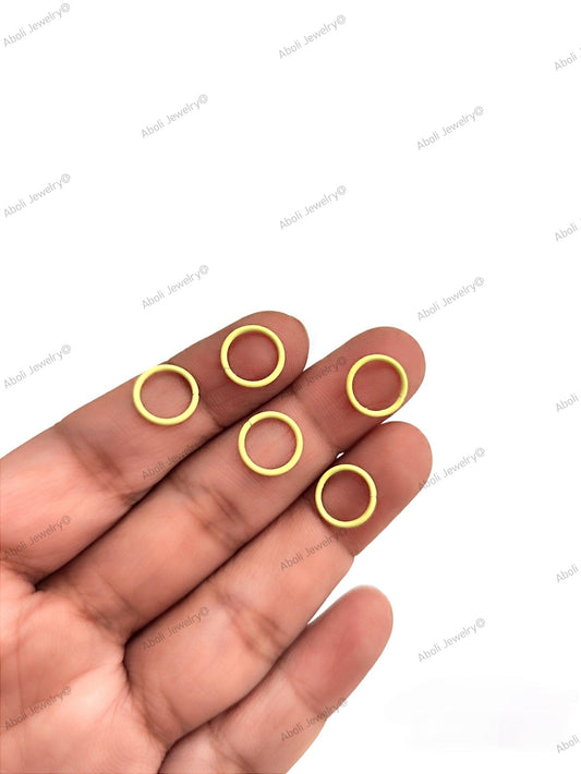 Light yellow coloured jump rings 10 mm colored jumprings JRC10LY