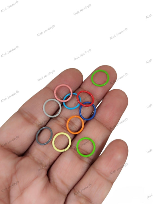 Mixed assorted coloured jump rings 10 mm colored jumprings JRC10MX