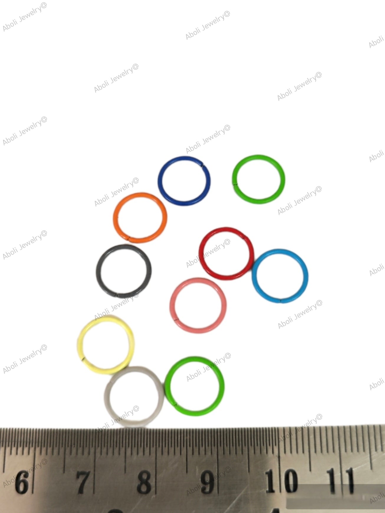 Mixed assorted coloured jump rings 10 mm colored jumprings JRC10MX