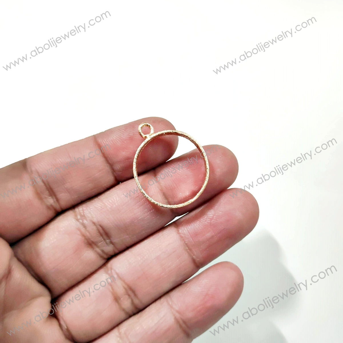 20 mm round rose gold Small bezel charm for resin open Mini bezel hollow frame pendant RMB19