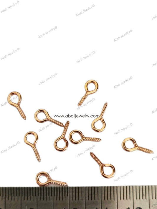 Rose Gold screw pins for resin jewellery resin keychain polymer clay MDF art EPSCWRG