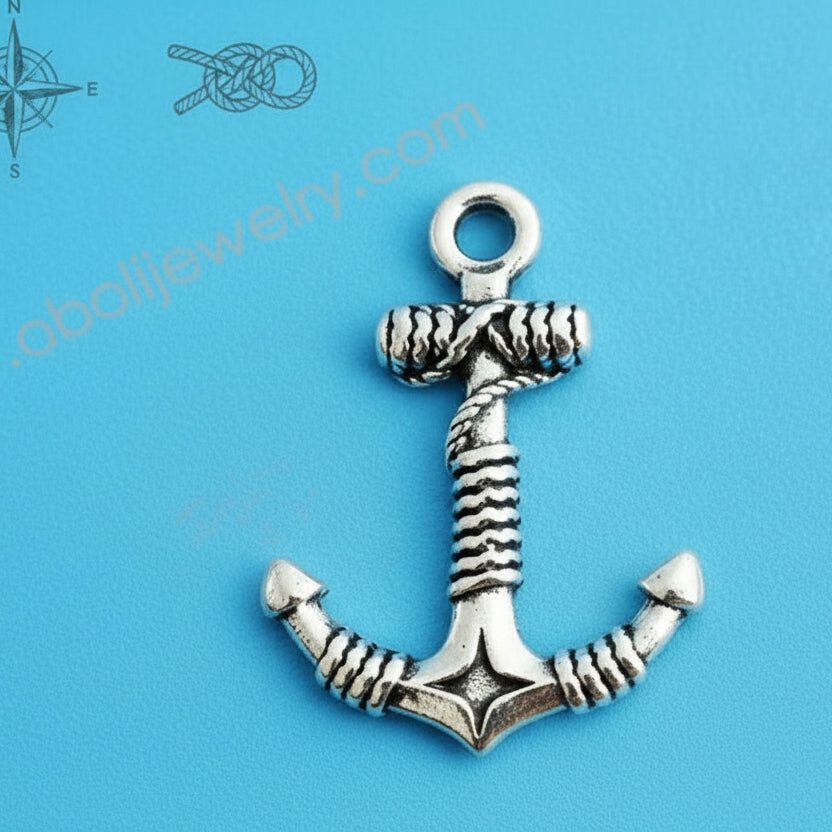 Silver Charm anchor ocean sea ship nautical theme CHMS26