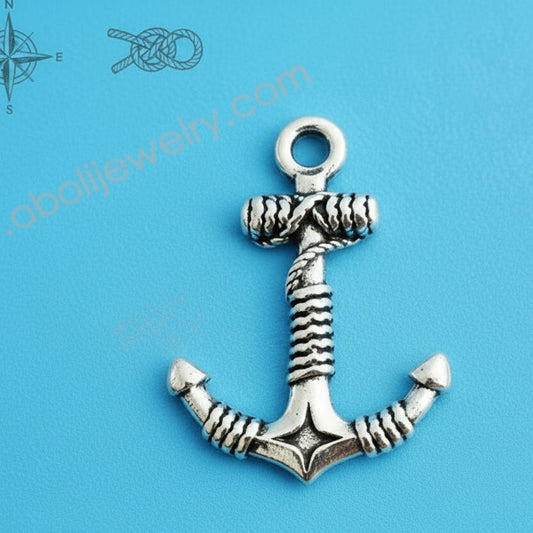 Silver Charm anchor ocean sea ship nautical theme CHMS26