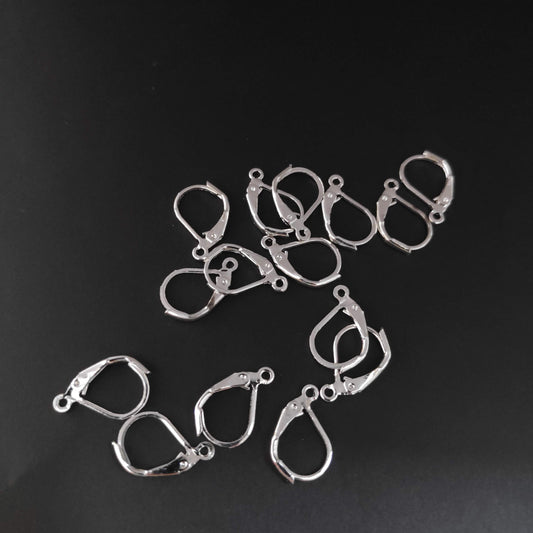 Silver leverback hook earring hooks paisley leverback earring components LBEH9
